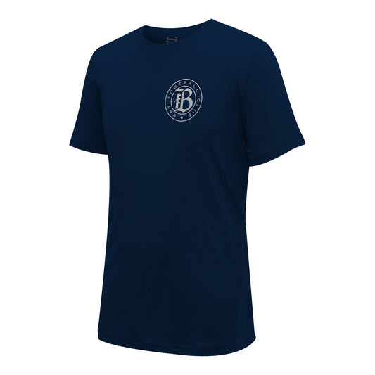 Unisex Bay FC Deyna C. #10 Navy Name & Number T-shirt view 2