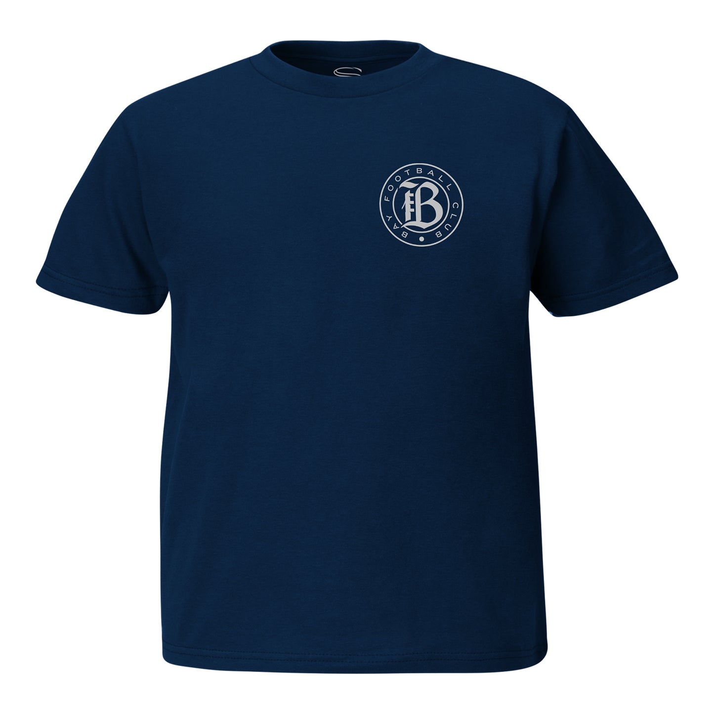 Youth Bay FC Jen Beattie #5 Navy Name & Number T-shirt - Front View