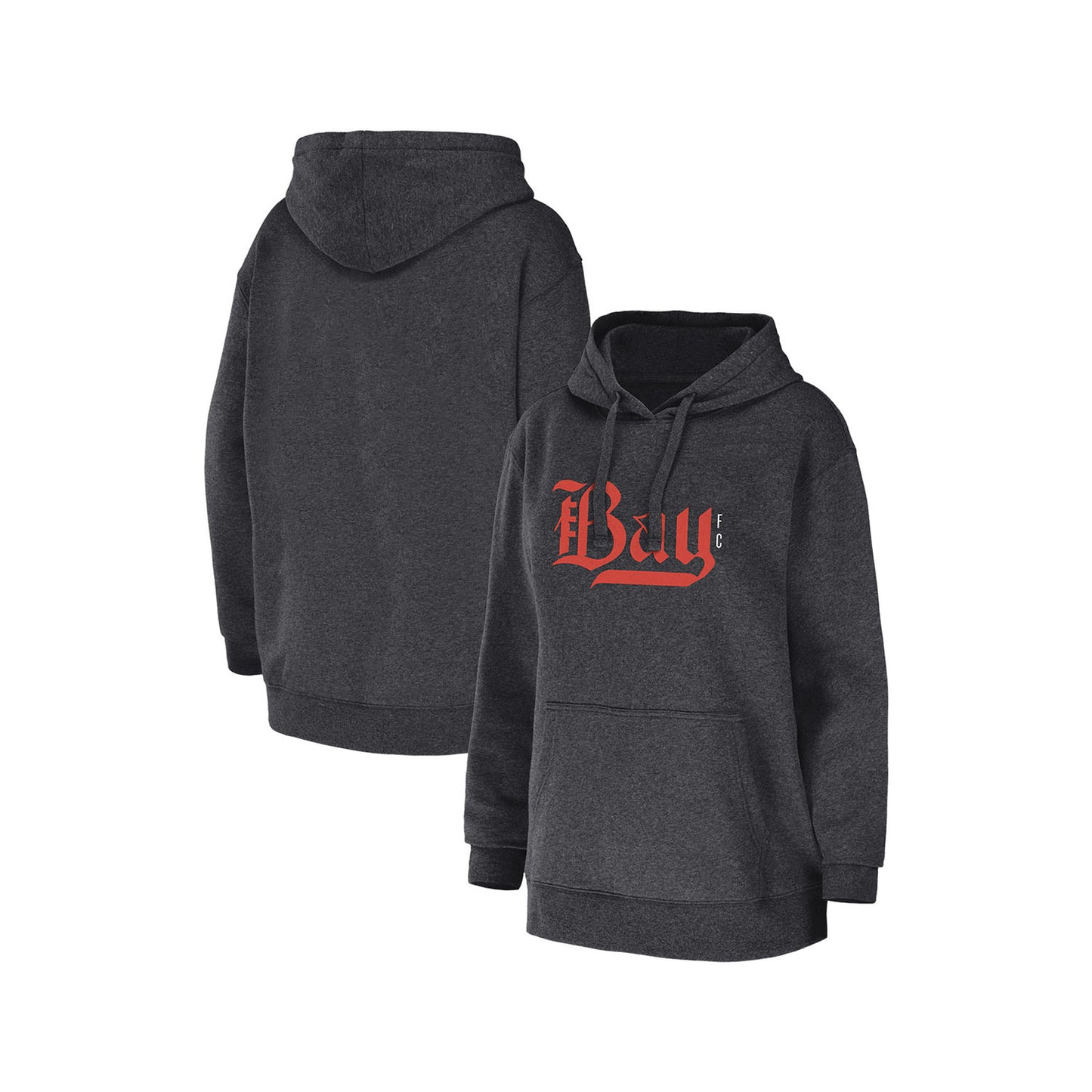 Women's WEAR Bay FC Heathered Grey Hoodie - Duel Sided View