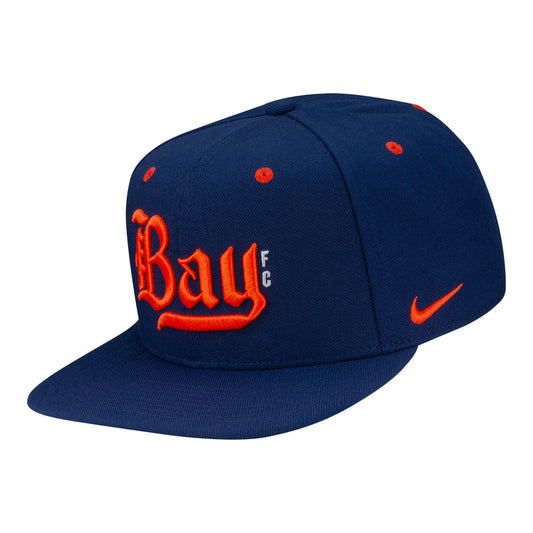 Bay FC Nike Navy Pro Flat Bill Hat view 2