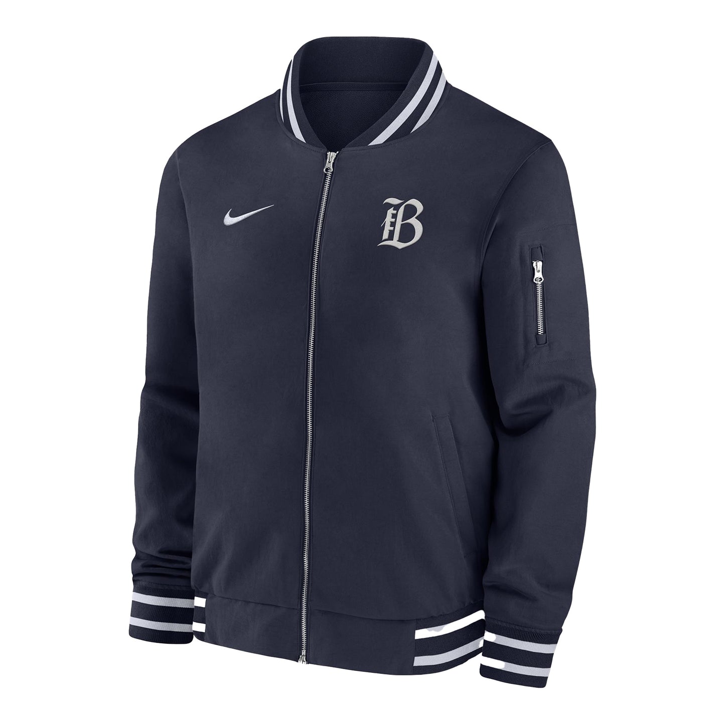 Unisex Bay FC Nike Navy Bomber Jacket