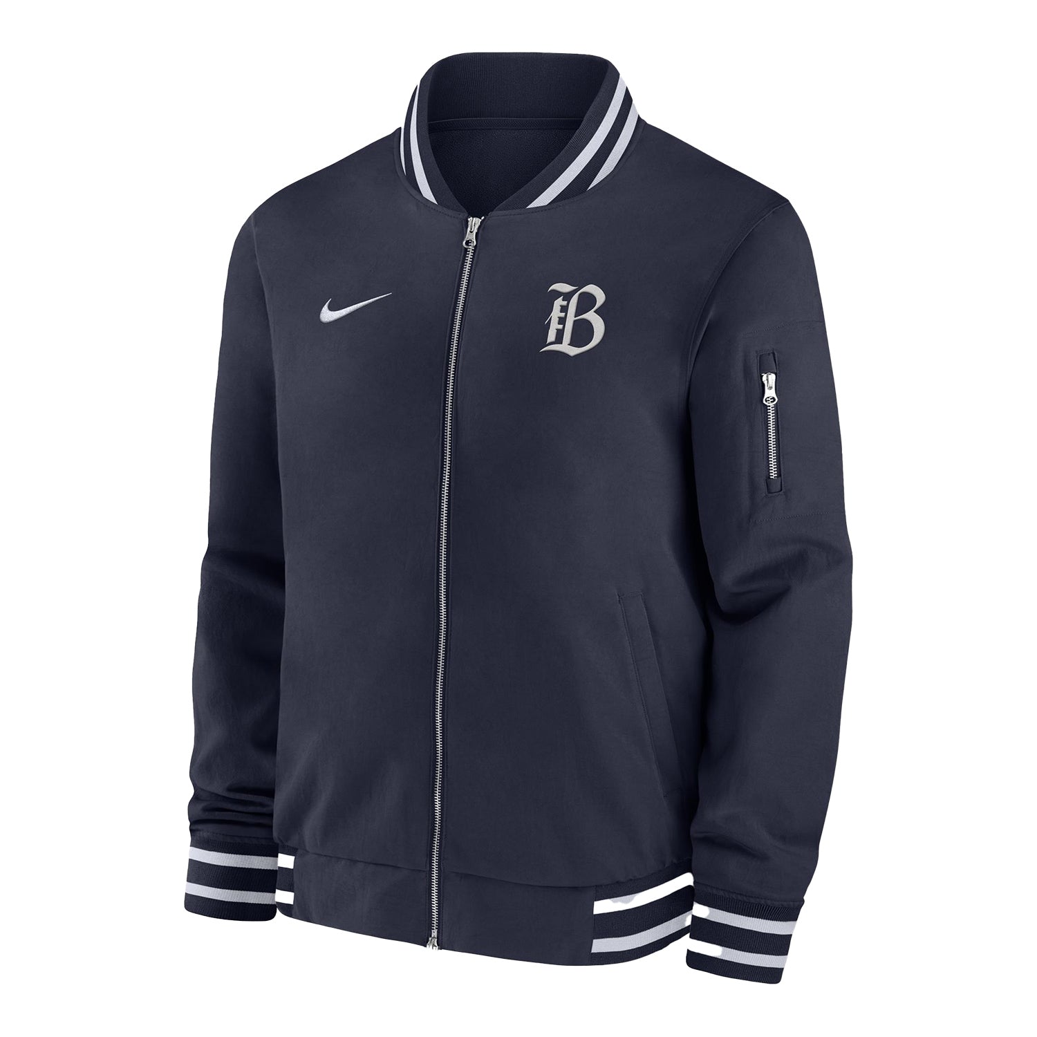 Unisex Bay FC Nike Navy Bomber Jacket