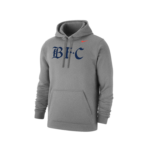 Men's Nike Bay FC Club Fleece Grey Hoodie view 1
