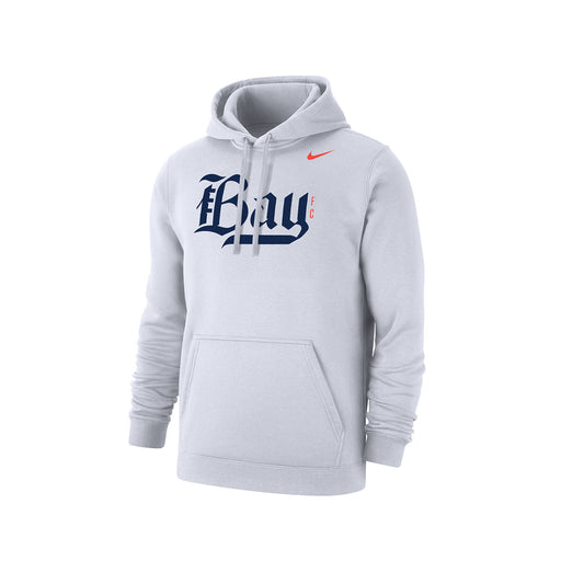 Men's Nike Bay FC Club Fleece White Hoodie view 1