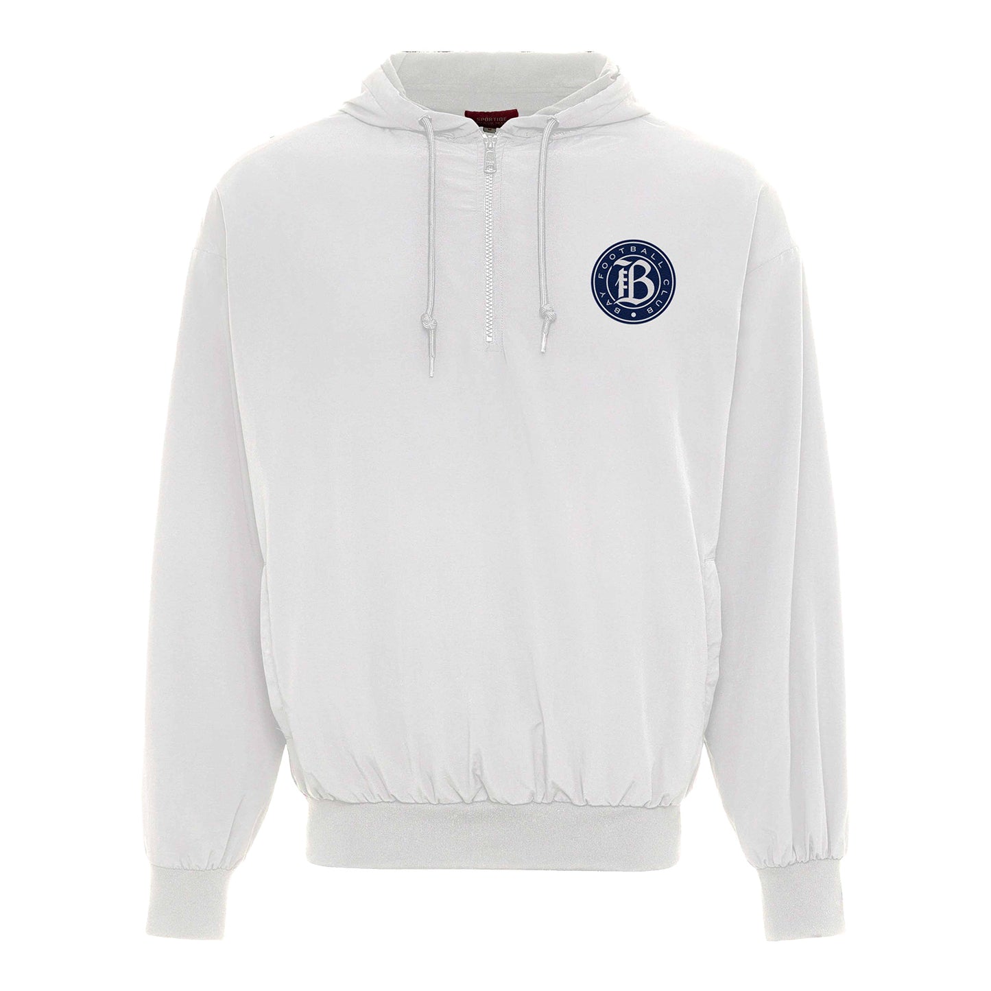 Unisex Bay FC Sportiqe Dove Winfield Hooded 1/2 zip Windbreaker