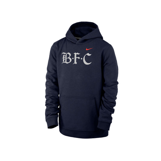 Youth Nike Bay FC Club Fleece Navy Hoodie view 1