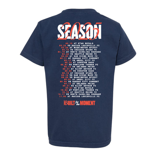 Youth Bay FC Navy Schedule Tee view 2