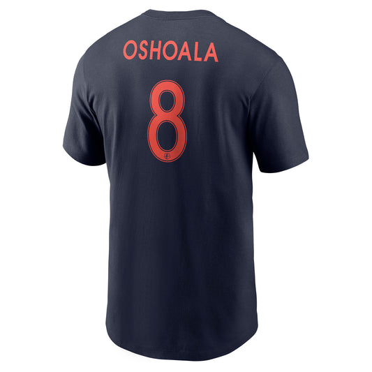 Unisex Bay FC Asisat Oshoala #8 Name and Number Tee view 1