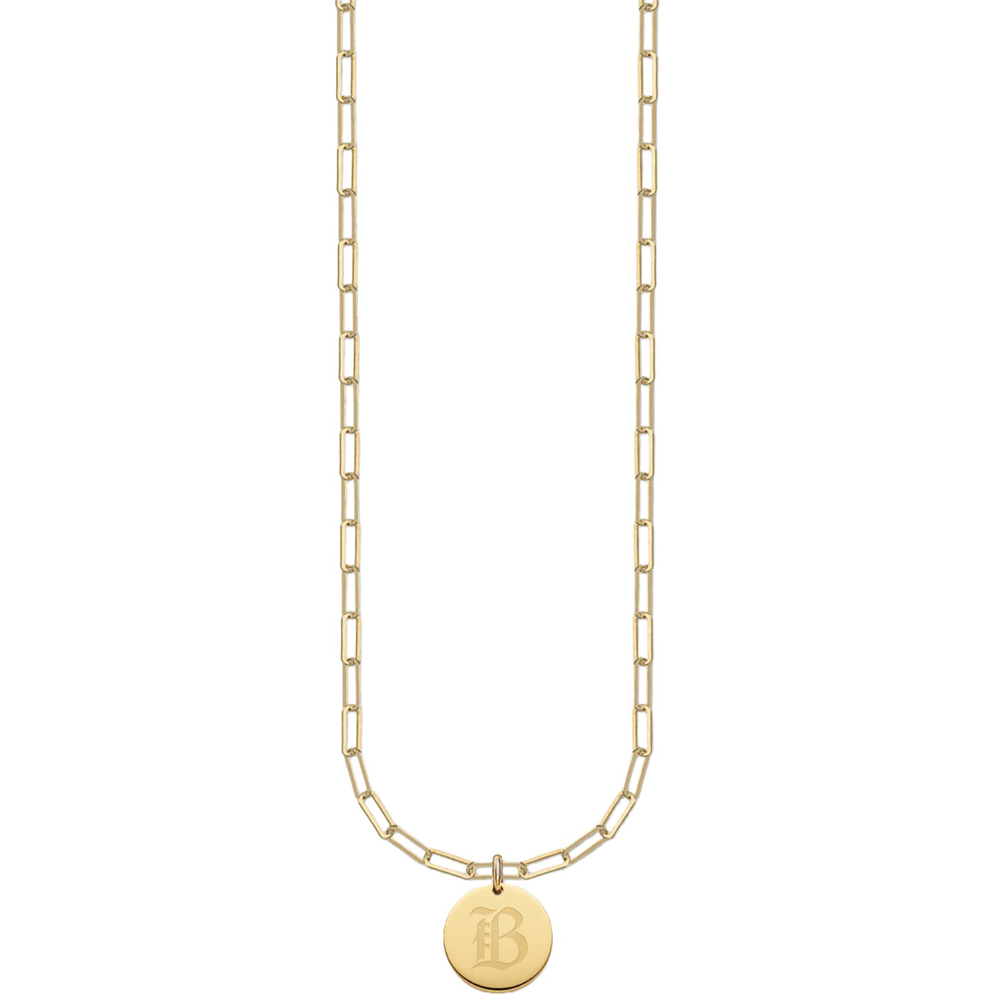 Bay FC Gold Paperclip Necklace with Bay FC Logo