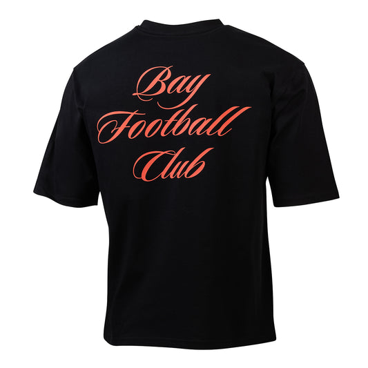 Unisex Bay FC 2026 Poppy Collection Black Oversized T-Shirt view 2