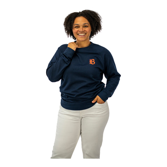 Unisex Official Bay FC Navy Crewneck view 2