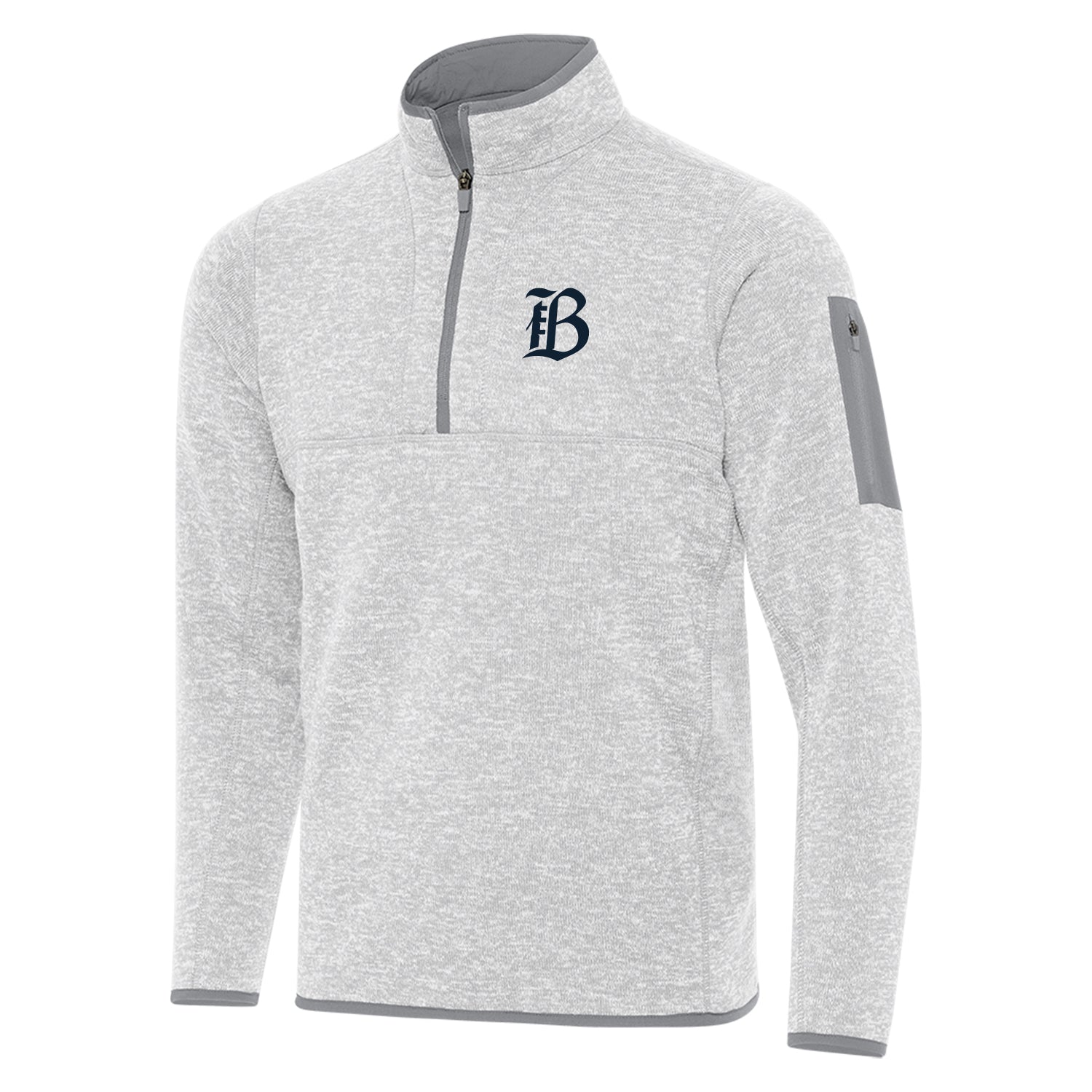 Antigua Light Grey Fortune Quarter Zip