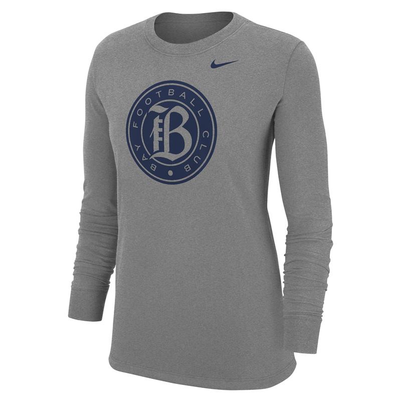 Women's Bay FC Nike Carbon L/S T-Shirt - Front View