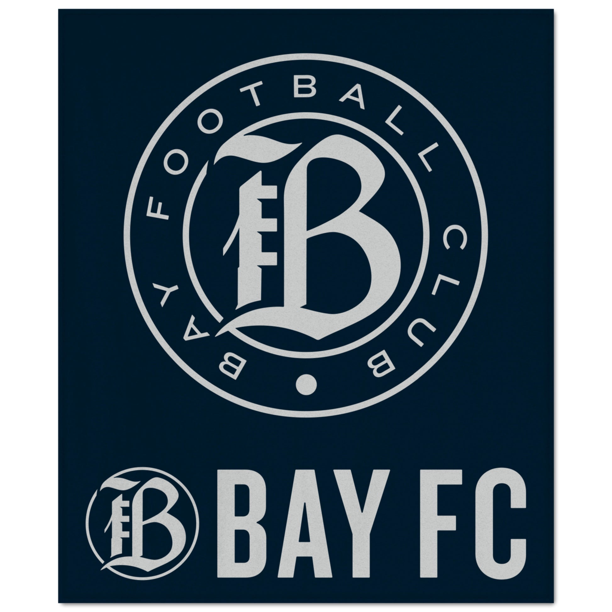 Bay FC Wincraft Navy Blanket - Front View