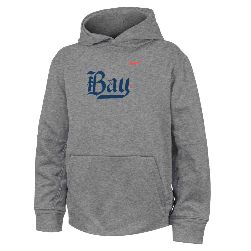 Youth Bay FC Grey Therma Fit Nike Hoodie - Front View