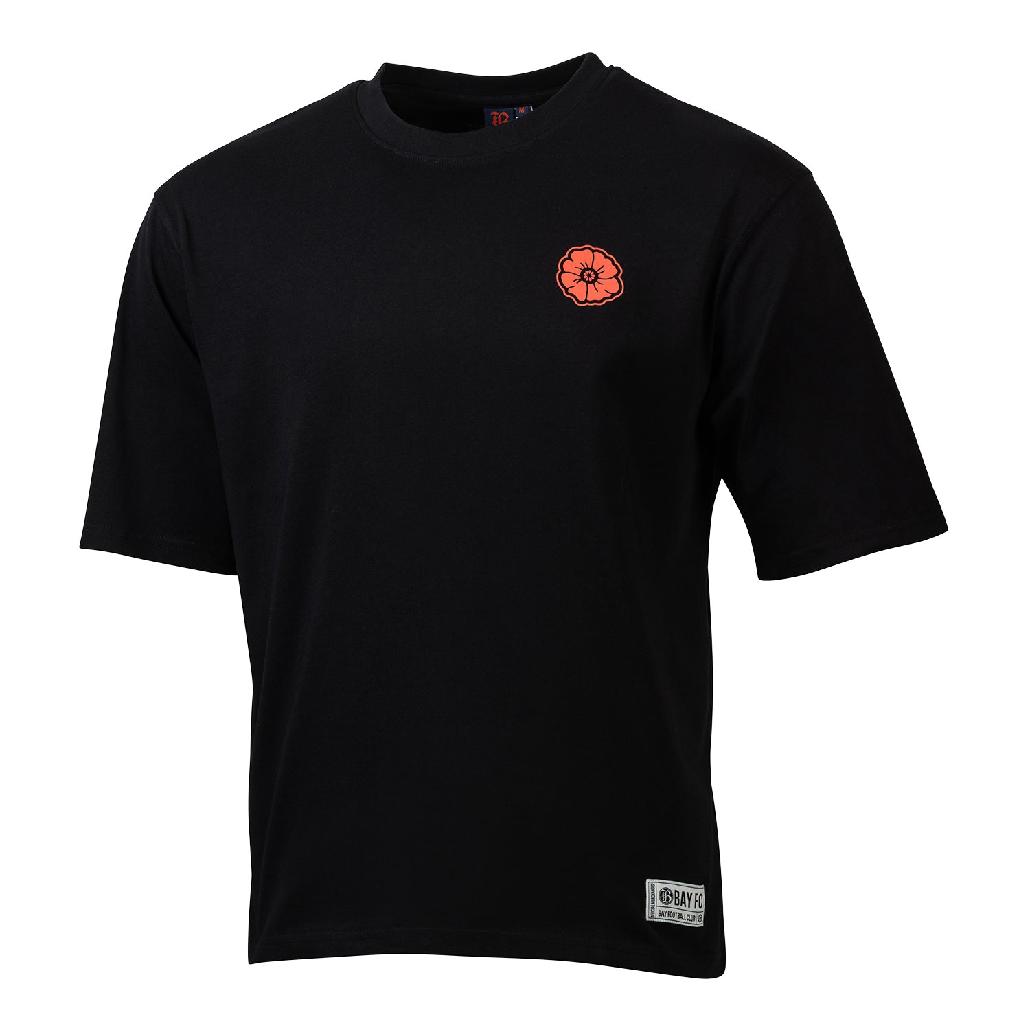 Unisex Bay FC 2026 Poppy Collection Black Oversized T-Shirt