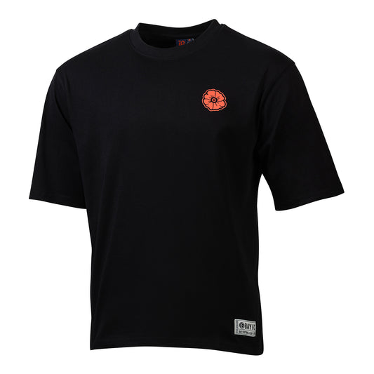 Unisex Bay FC 2026 Poppy Collection Black Oversized T-Shirt view 1