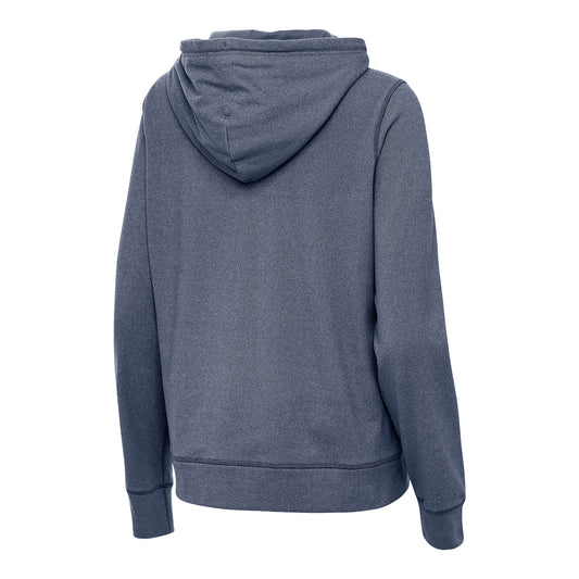Women's Bay FC Antigua Navy Heather Justice Hooded Pullover view 2