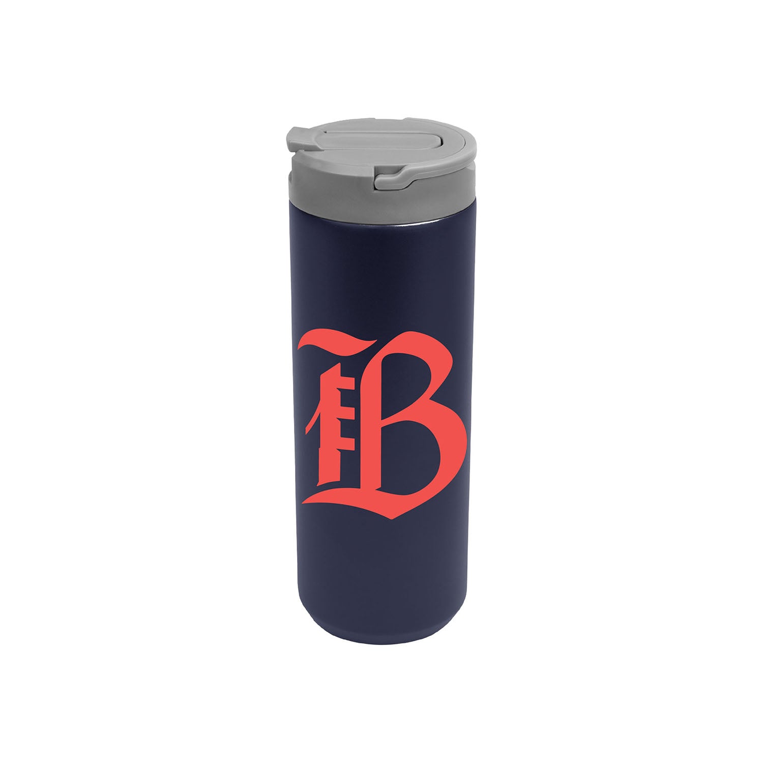 Bay FC 18 oz. Navy Stainless Steel Bottle - Front Logo View