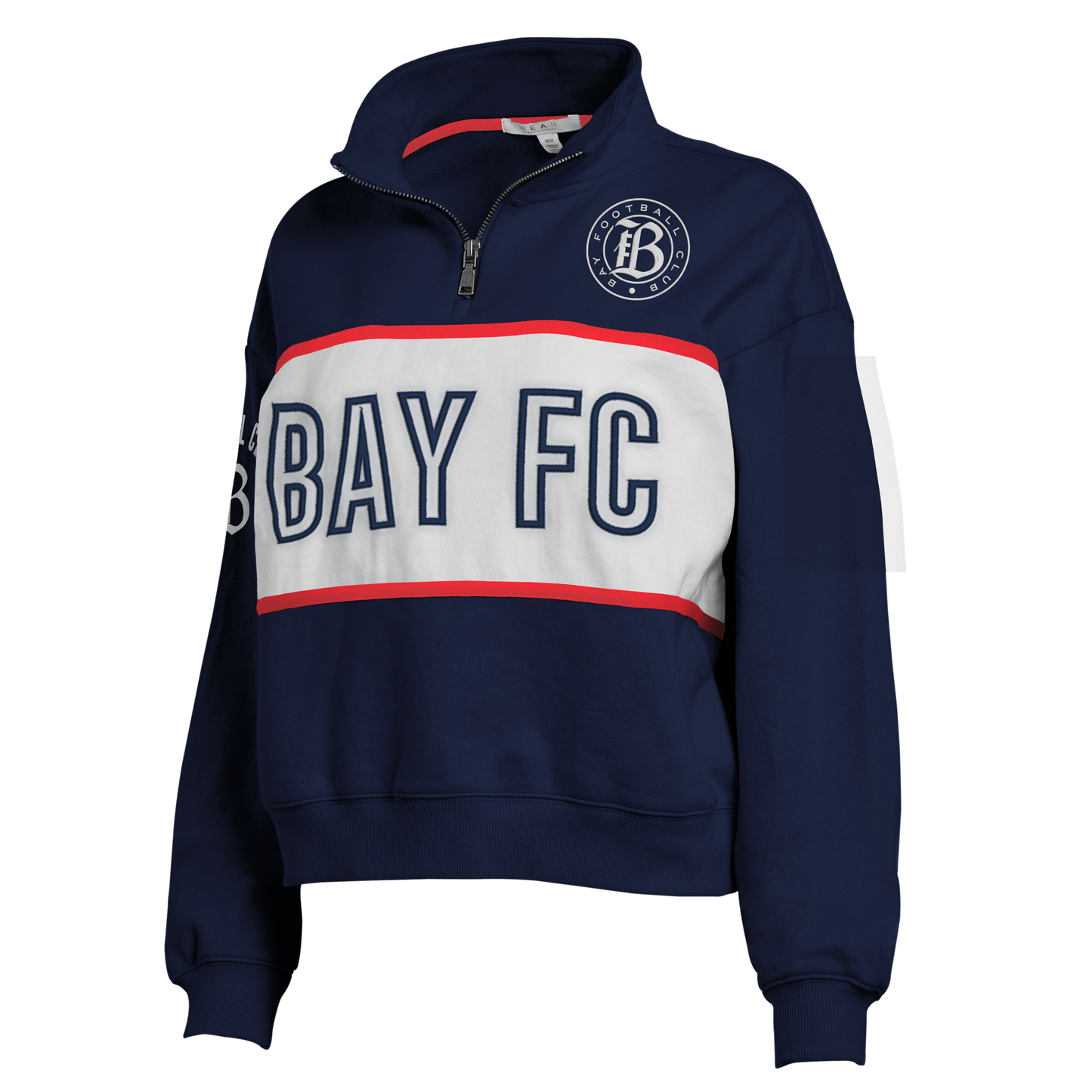 Women's WEAR Bay FC Navy 1/4 Zip - Front View