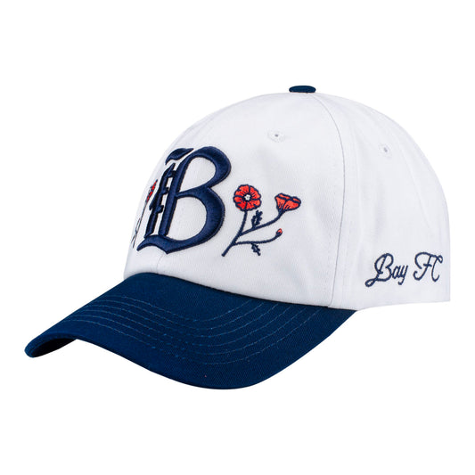 Bay FC 2025 Poppy Collection White Hat view 2