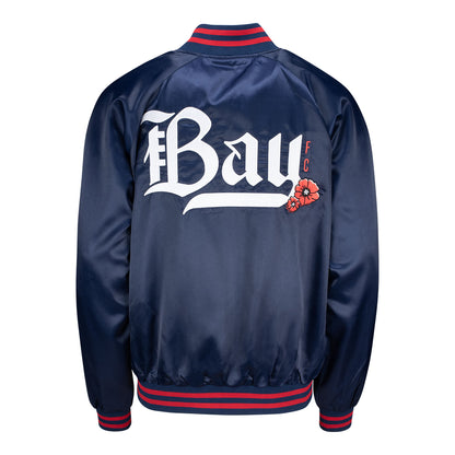 Unisex Bay FC Navy Satin Poppy Jacket