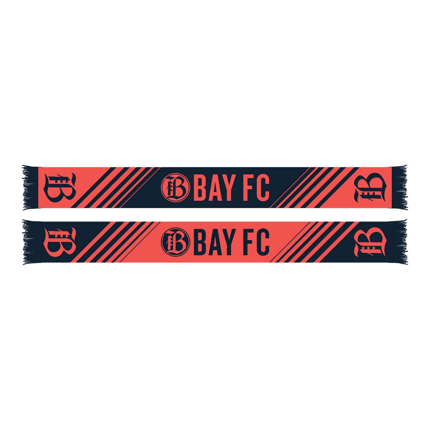 Ruffneck Bay FC Slash Scarf in Blue and Red - Front View