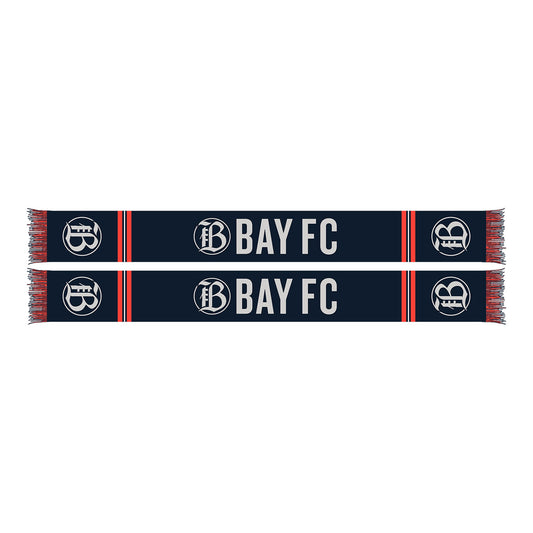 Ruffneck Bay FC Solid Scarf in Blue and Red - Front View