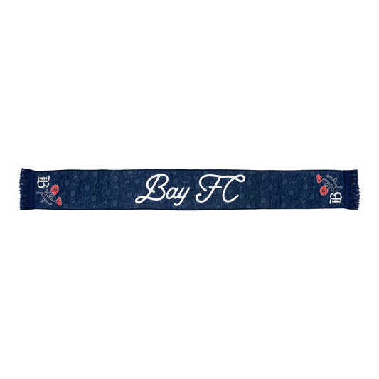 Bay FC 2025 Poppy Collection Scarf view 2