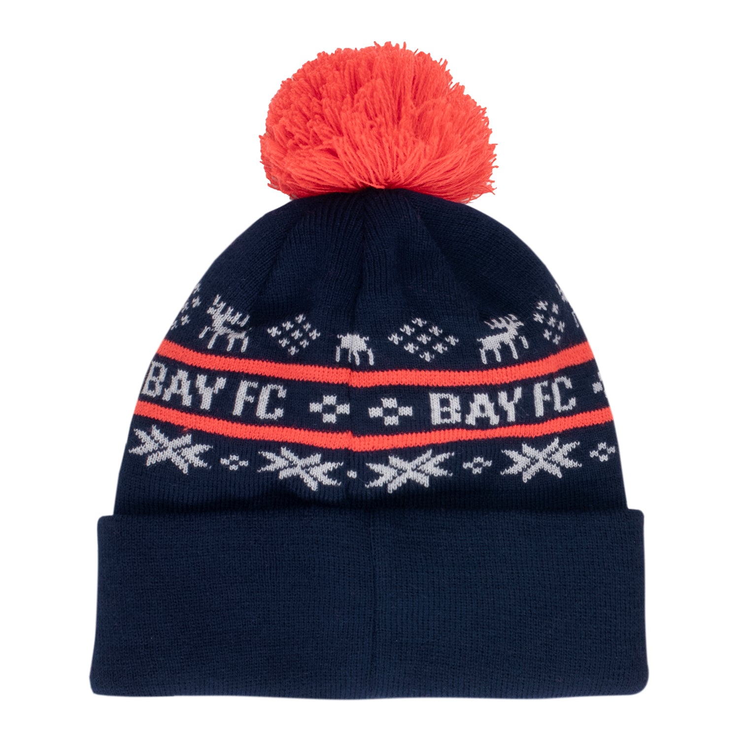 Unisex Bay FC Holiday Reindeer Beanie with Pom