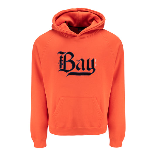 Unisex Official Bay FC Oversized Corduroy Poppy Hoodie - Front View
