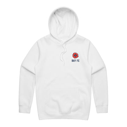 Unisex Bay FC Poppy Hoodie - White