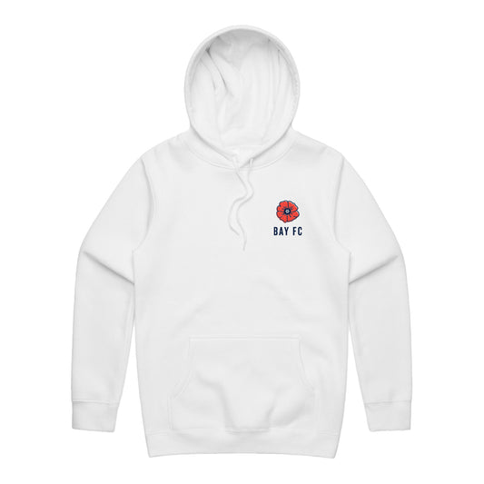 Unisex Bay FC Poppy Hoodie - White