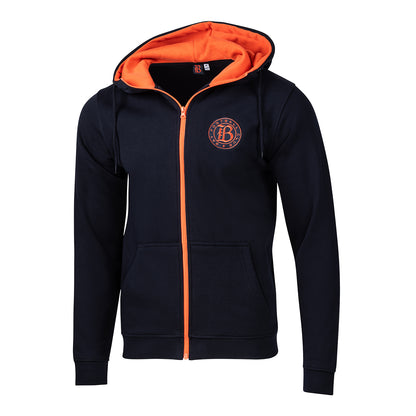 Unisex Bay FC Full Zip Navy Hoodie