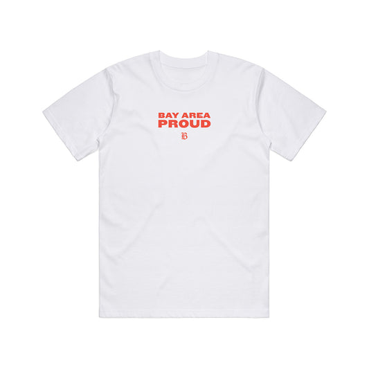 Unisex Bay FC Bay Area Proud White Tee - Front View