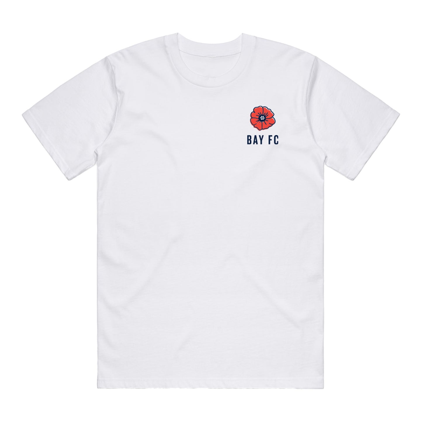 Unisex Bay FC Poppy T-Shirt - White