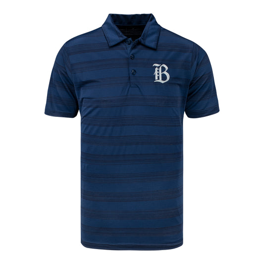 Unisex Bay FC Antigua Striped Polo Navy view 1