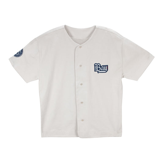 Unisex Bay FC Fog Collection Baseball Jersey - Front View