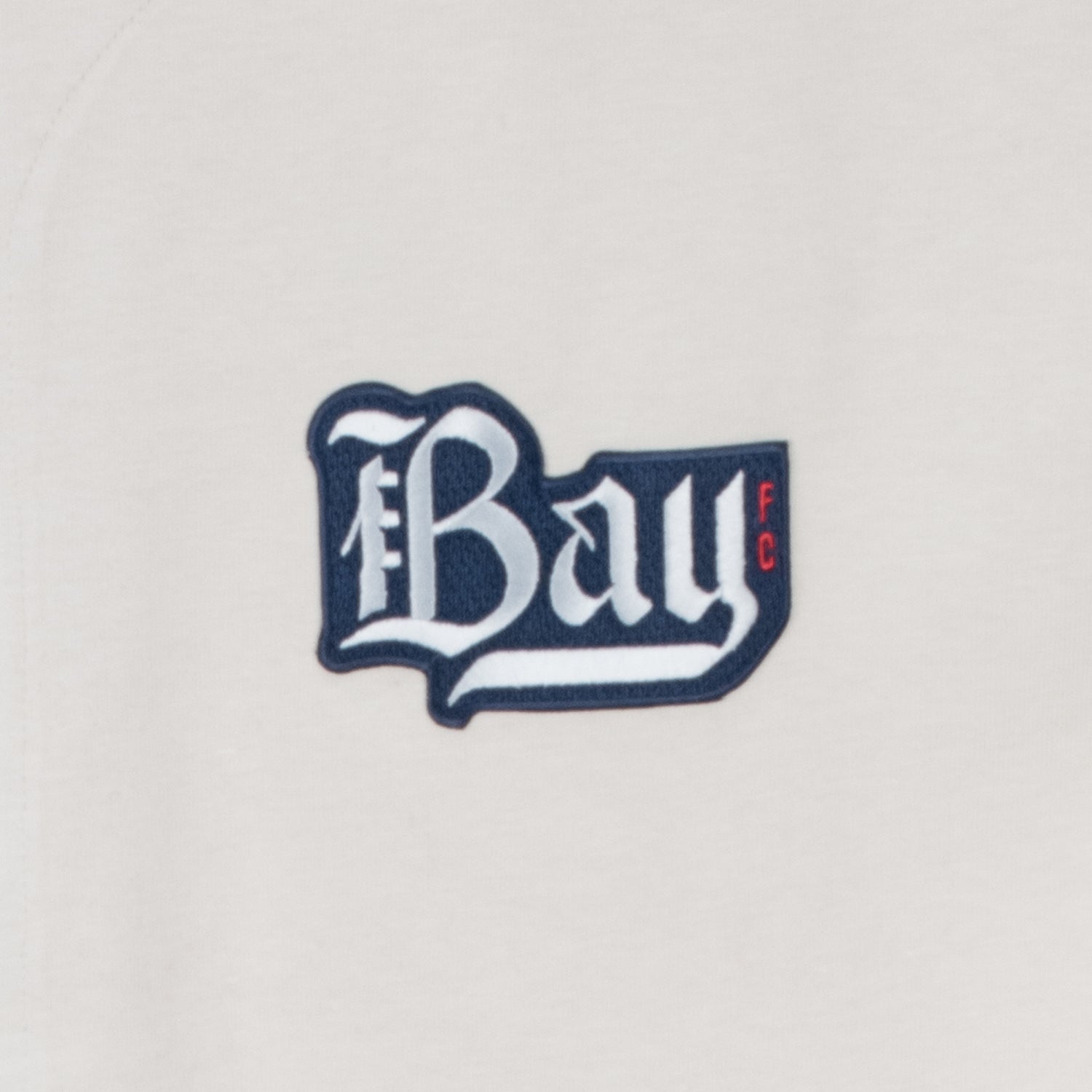 Unisex Bay FC Fog Collection Baseball Jersey - Patch View