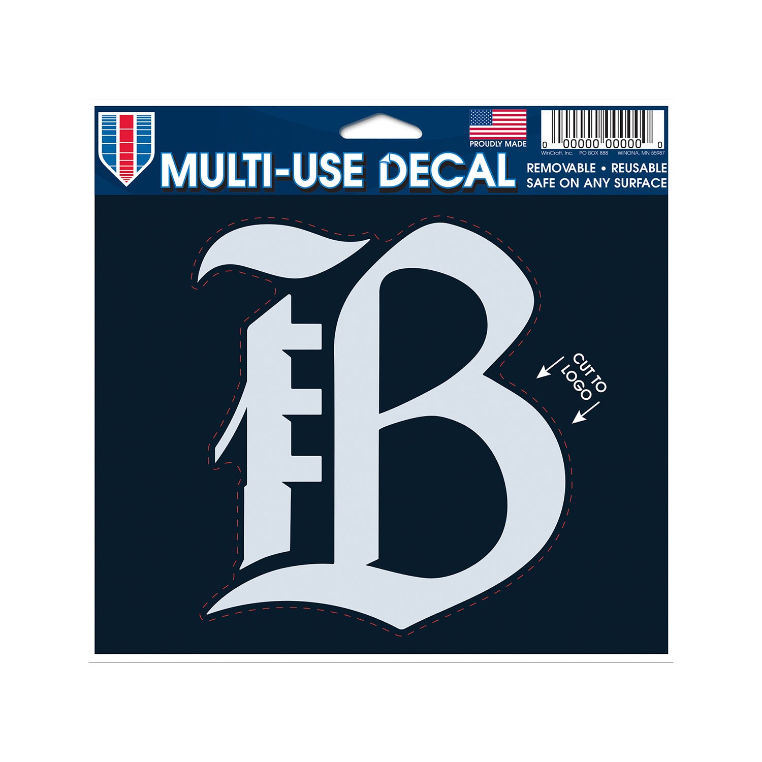Bay FC WinCraft Multi-Use White Decal - Front View