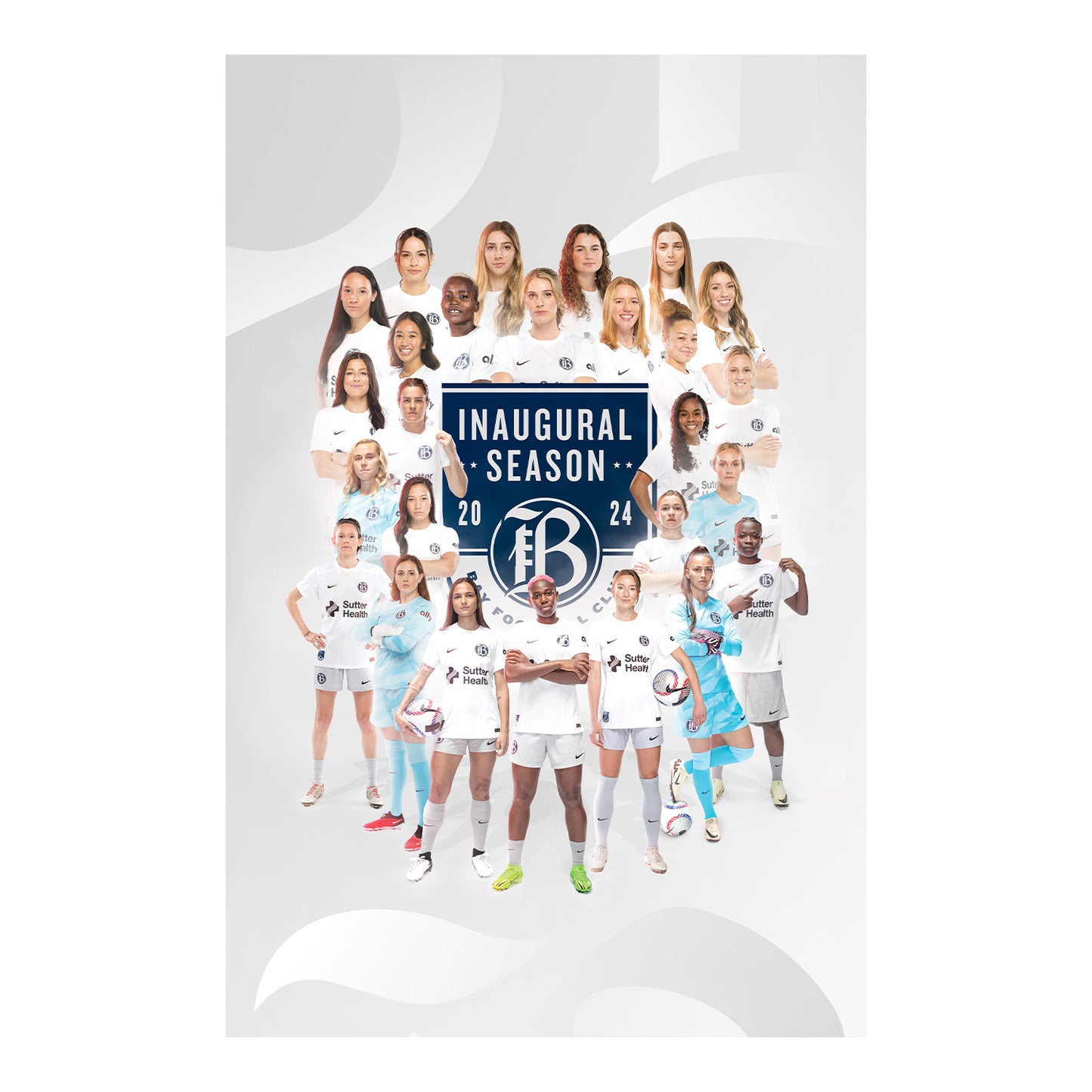 Bay FC 2024 Inaugural Season Poster - Front View