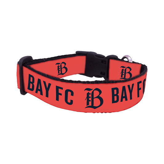 Bay FC All Star Dogs Collar in Blue and Red - Front View