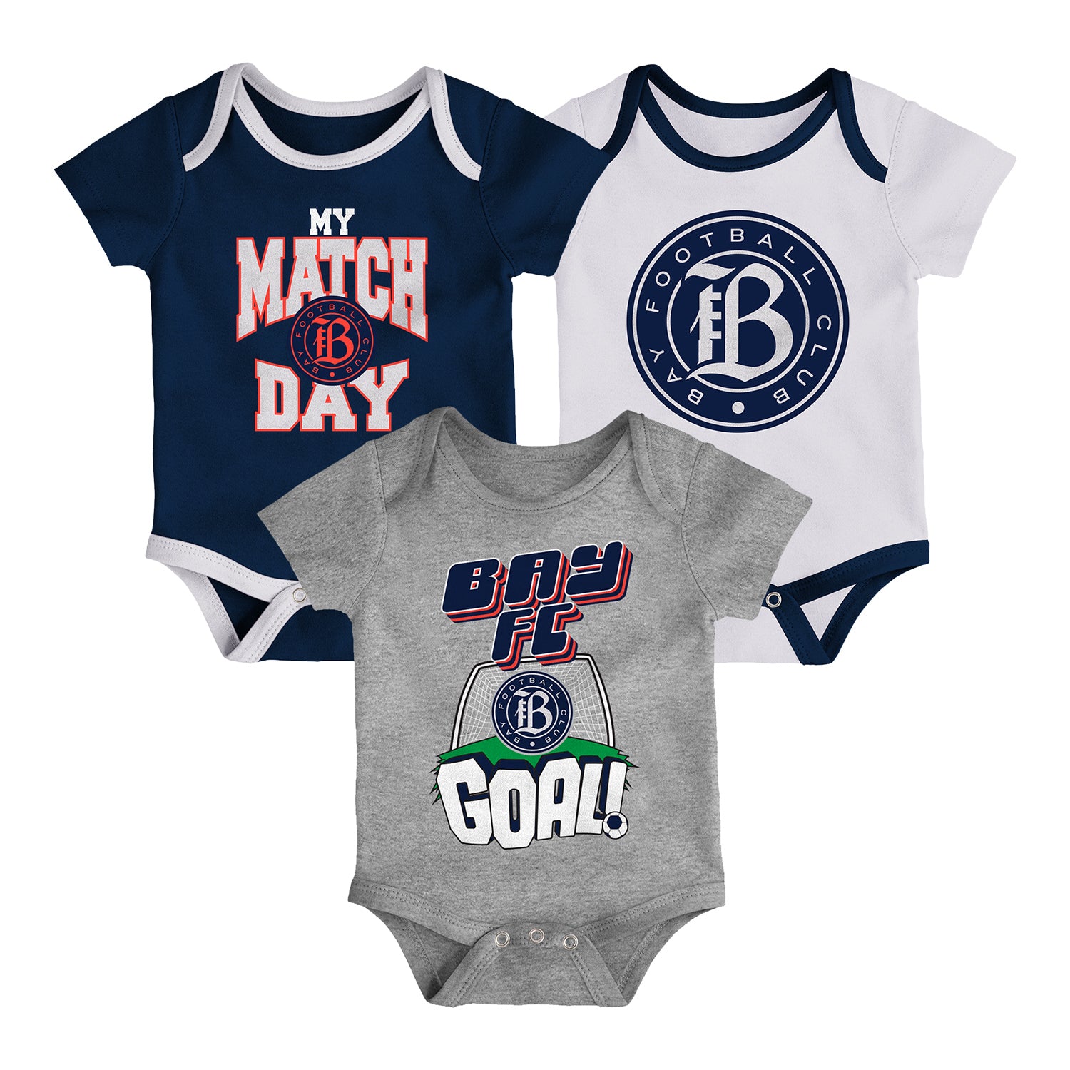 Infant Bay FC Outerstuff 3 Pack Creeper Set