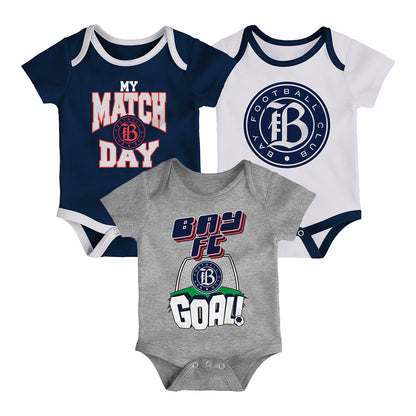 Infant Bay FC Outerstuff 3 Pack Creeper Set