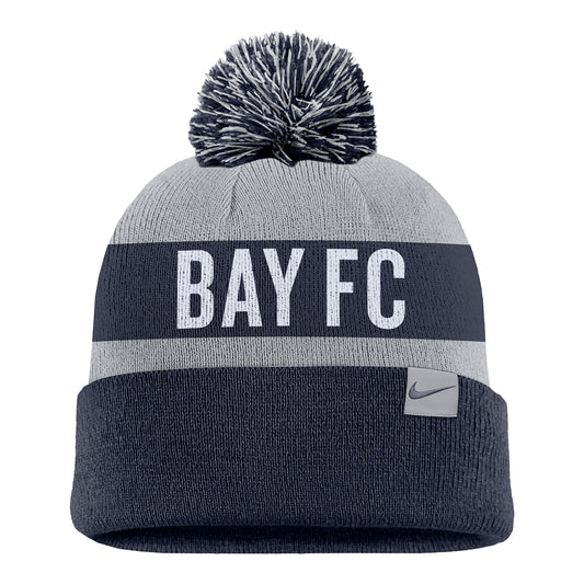 Bay FC Youth Navy Nike Peak Beanie view 2