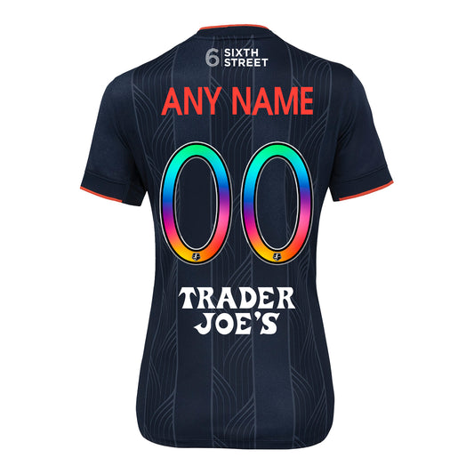 Women's Bay FC Nike 2026 Navy Replica Pride Jersey view 1