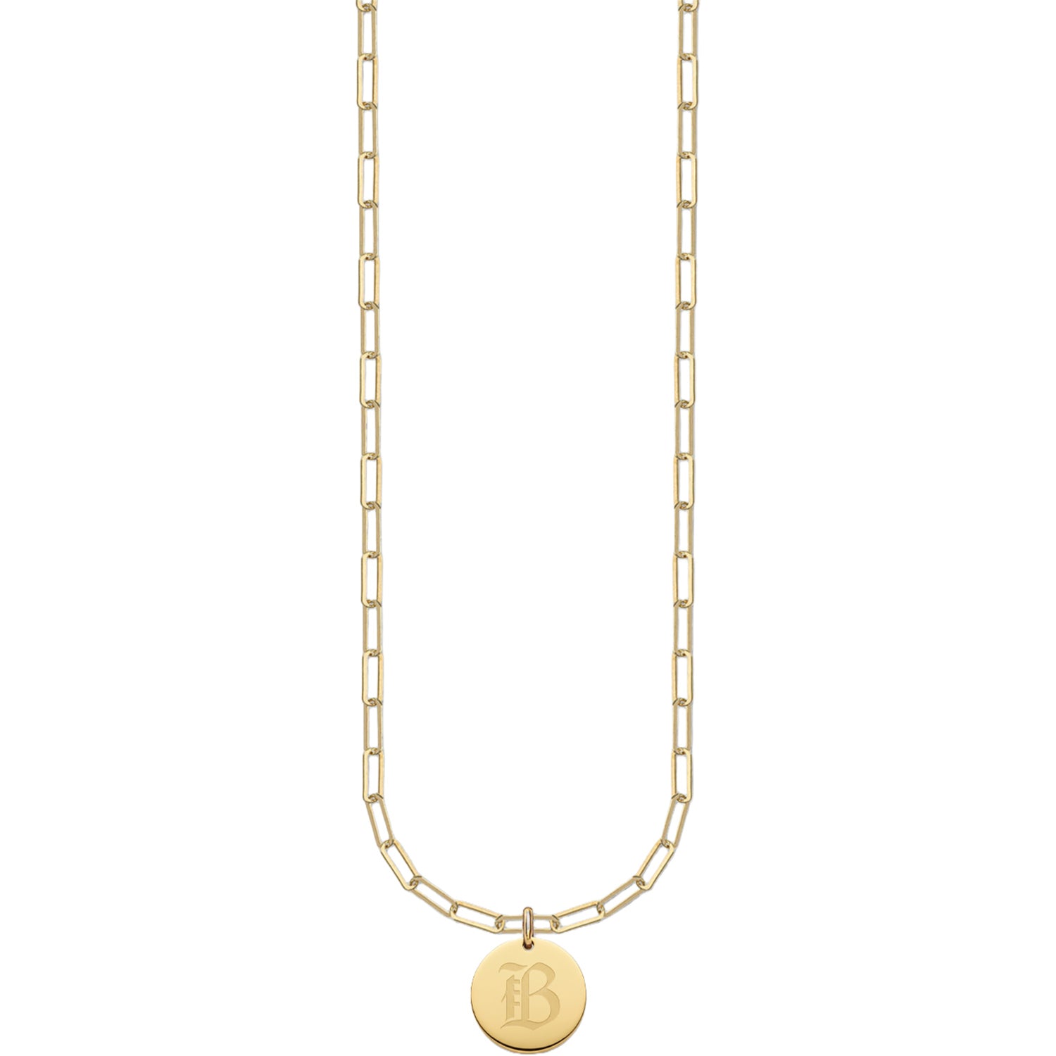 Bay FC Gold Paperclip Necklace with Bay FC Logo