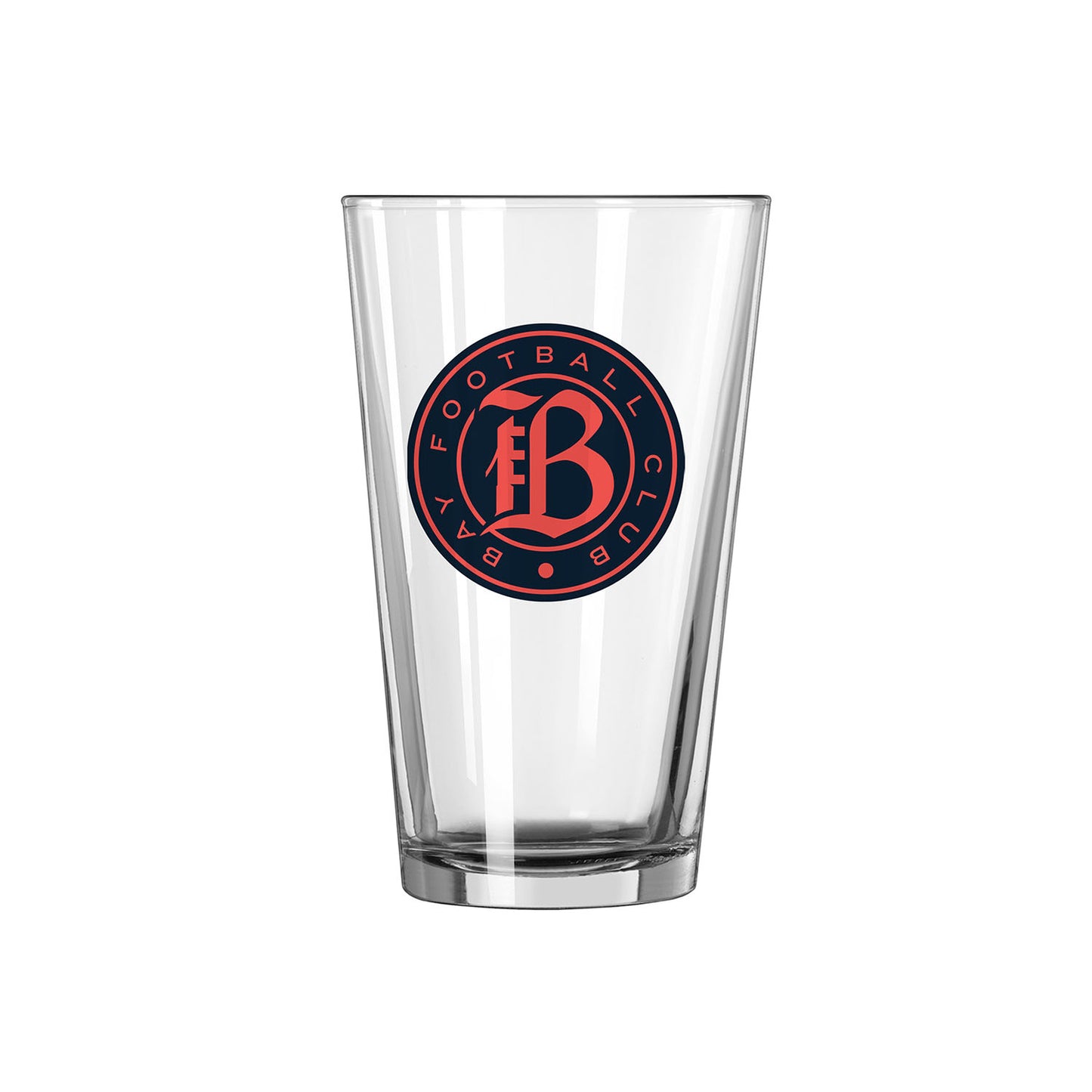 Bay FC Logo Brands 16 oz. Pint Glass - Front View