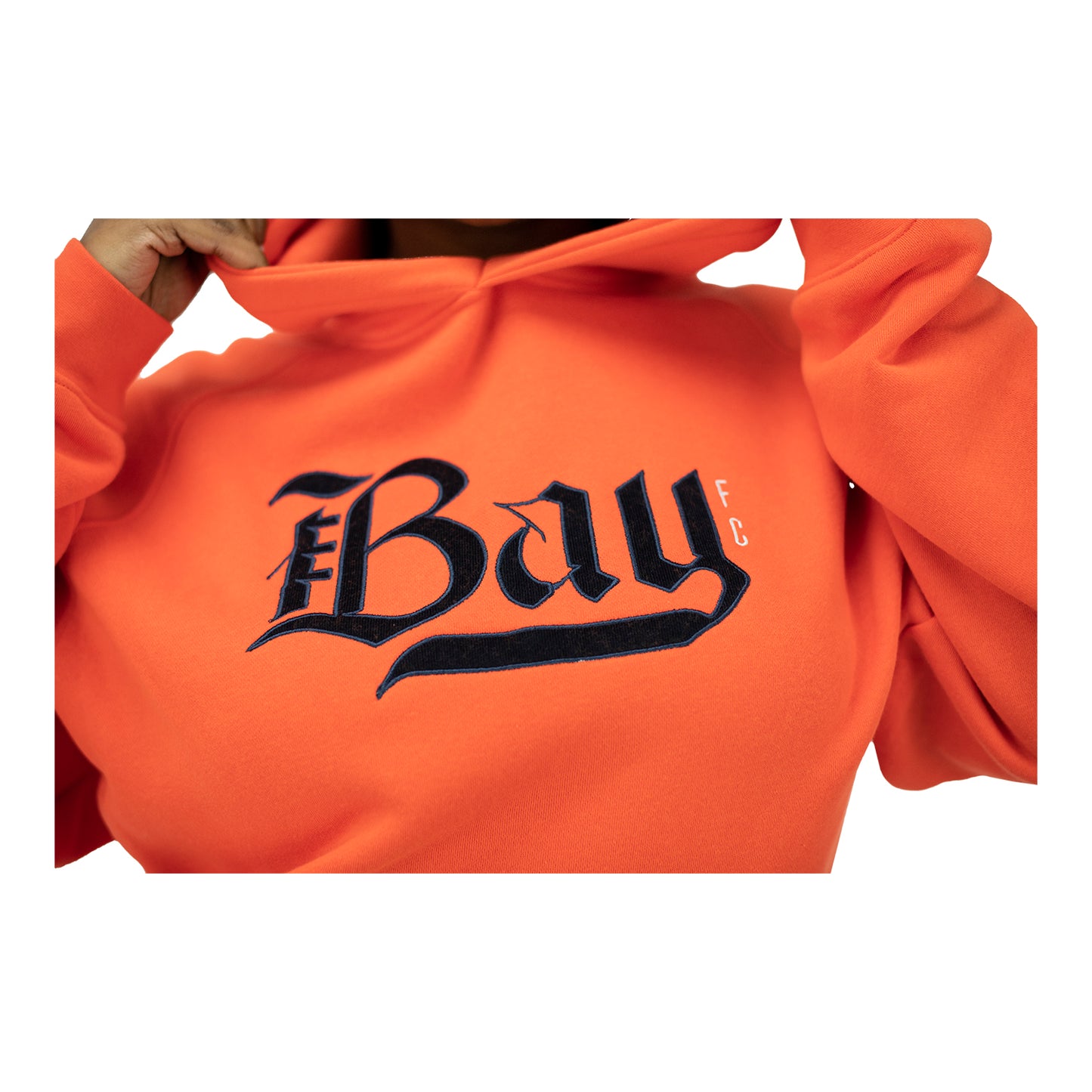 Unisex Official Bay FC Oversized Corduroy Poppy Hoodie - Front Zoomed View
