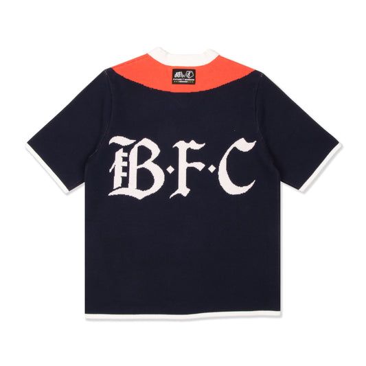 Unisex Bay FC Dead Dirt Navy Jacquard Knit Sweater view 2